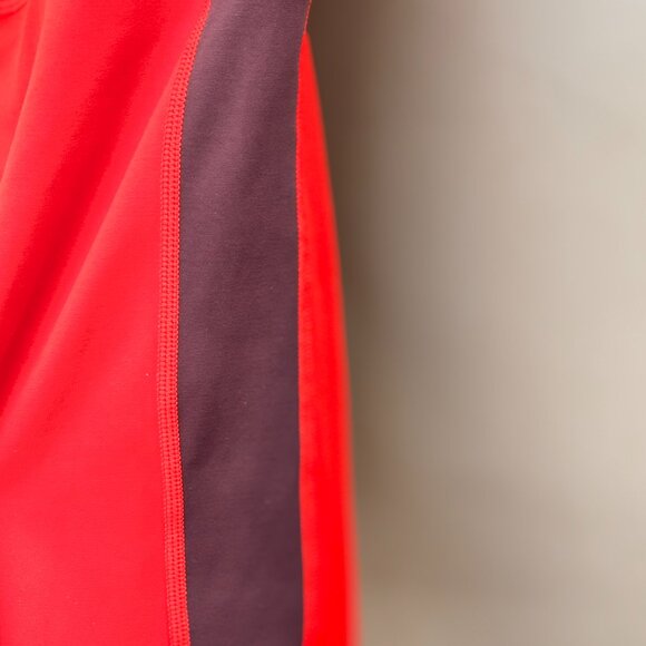 ZYIA Womens Red Royalty Crop Length LEGGINGS, Size 8-10, Striped - Picture 6 of 14